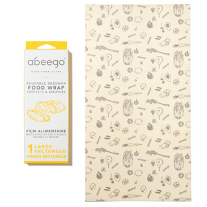 Abeego - 1 Large Rectangle Beeswax Food Wrap