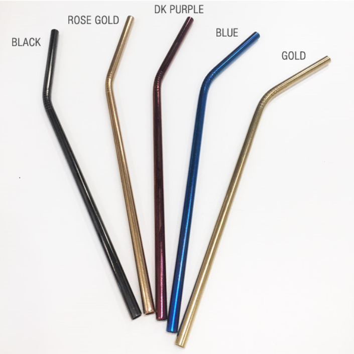 All Things Jill - Stainless Steel Reusable Bent Straws