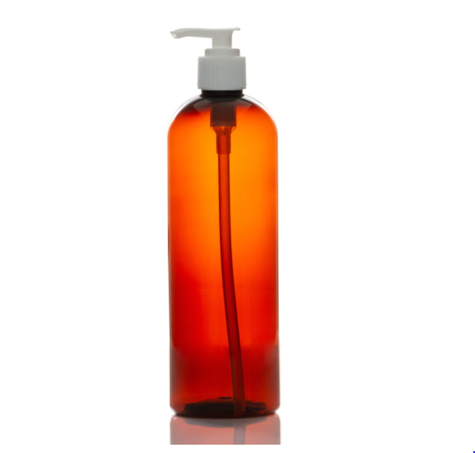 All Things Being Eco - 16oz. (500ml) Amber PET Bullet Bottle with Pump All Things Being Eco