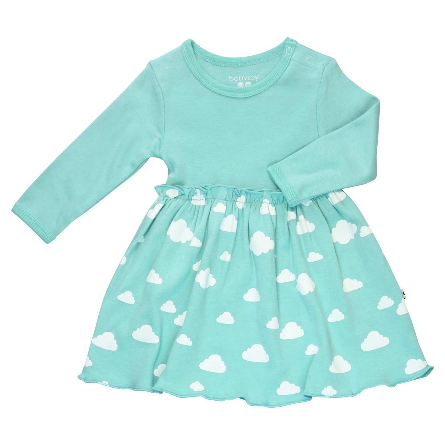 Babysoy - Organic Cotton Twirl Dress Clouds Natural Kids Clothing All Things Being Eco Chilliwack