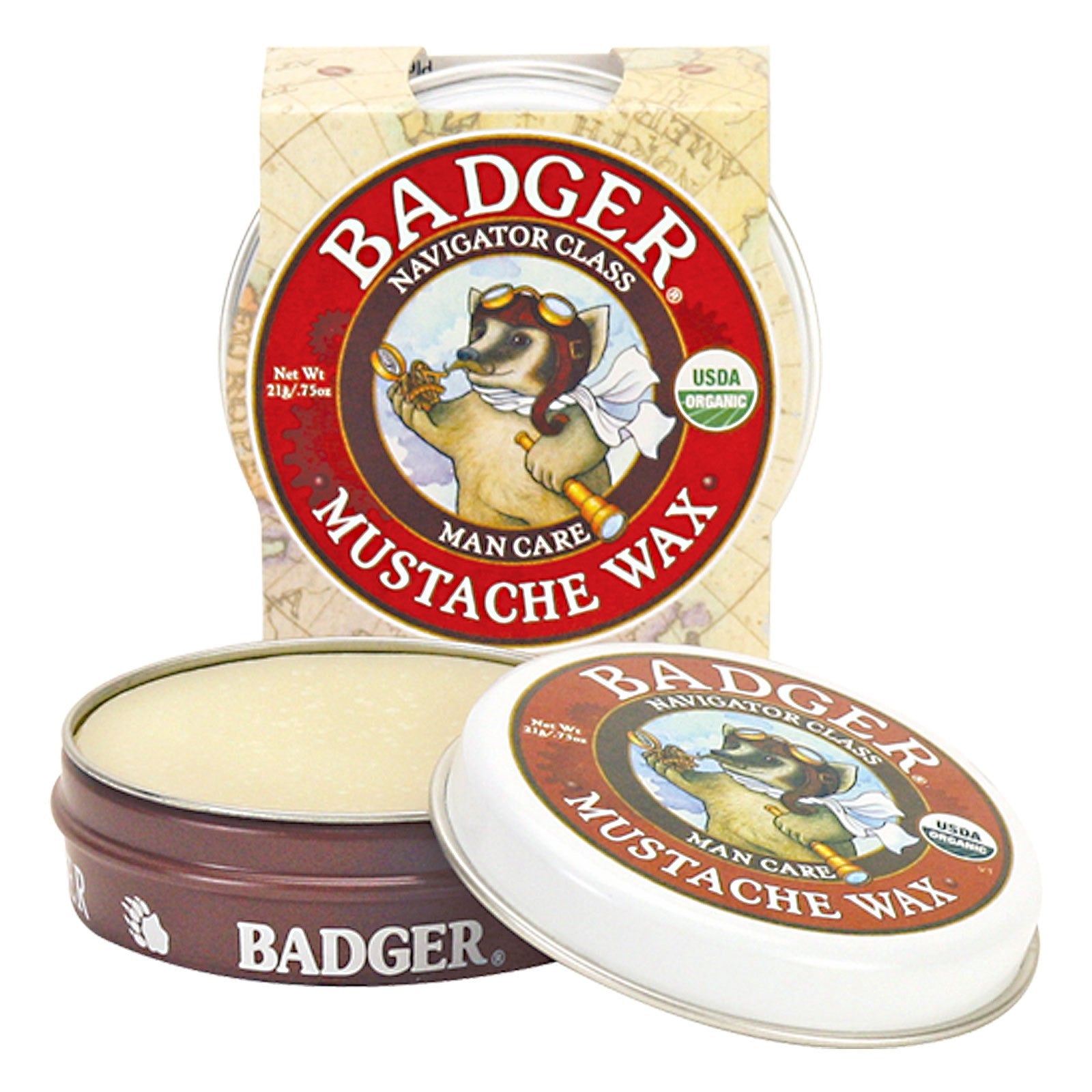 Badger - Mustache Wax Natural