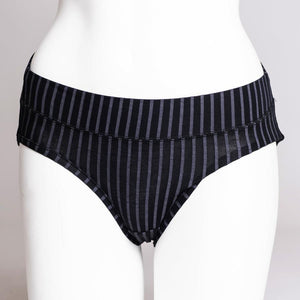 Blue Sky - The Hipster Black/Grey Stripe Breathable Underwear All Things Being Eco