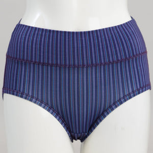 Blue Sky - La Gaunche Bamboo Underwear Violet Stripes Fair Trade Undergarments All Things Being Eco