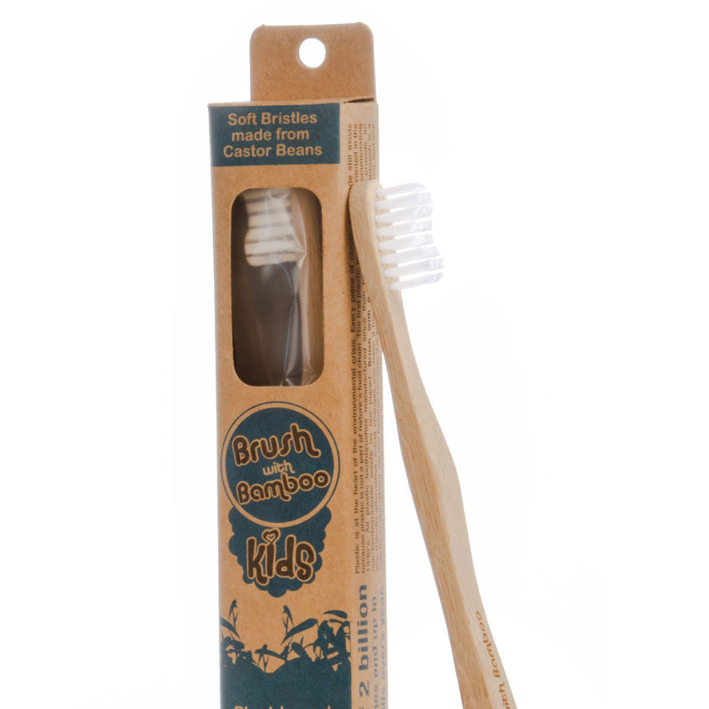 Brush With Bamboo - Kids Toothbrush with Biodegradable Bamboo Handle All Things Being Eco
