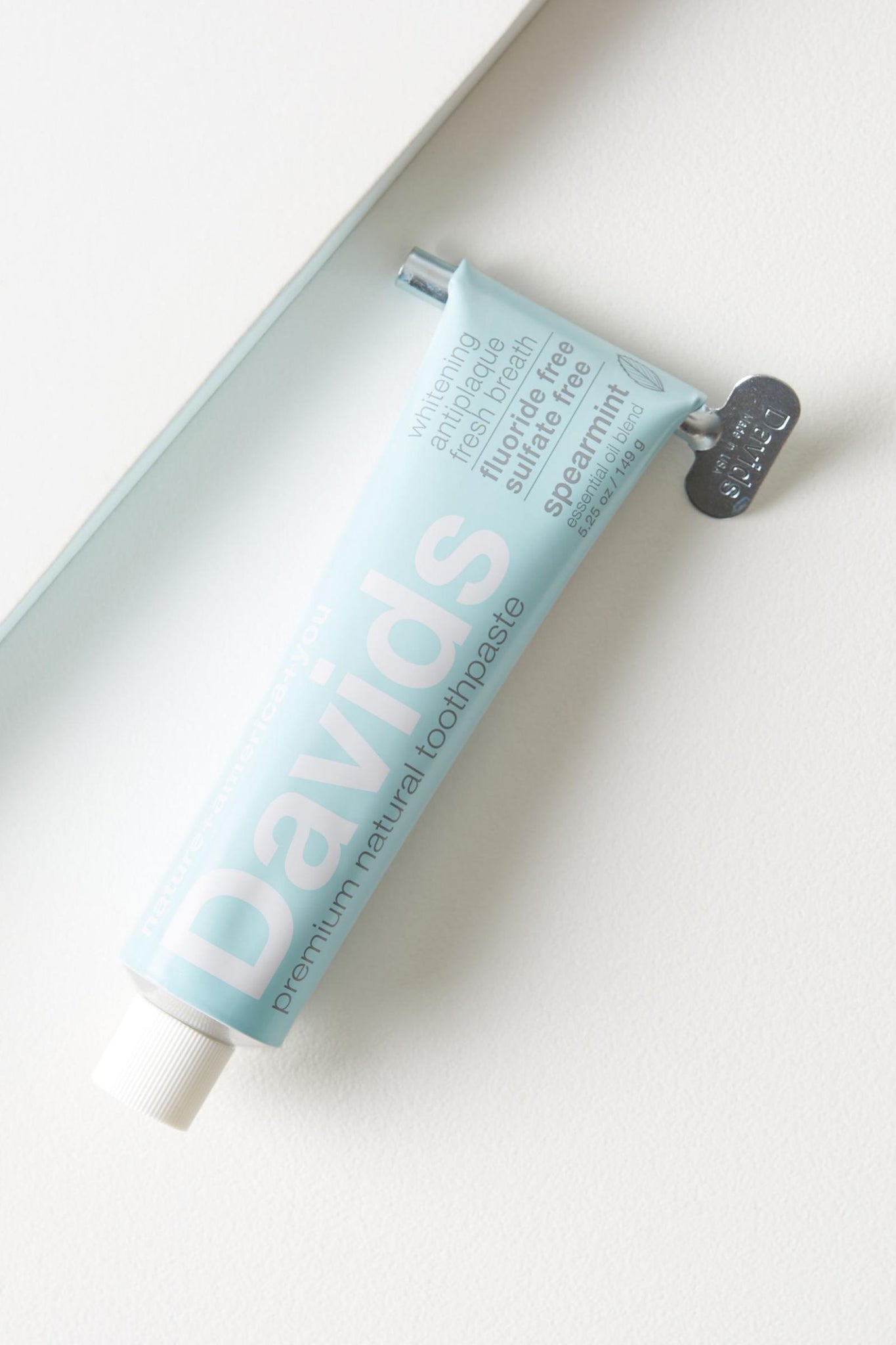 Davids - Premium Natural Spearmint Toothpaste Vegan Cruelty Free All Things Being Eco