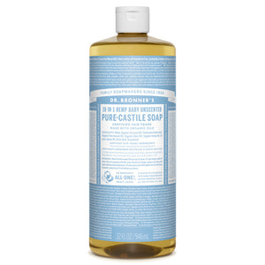 Dr.Bronner's - 18-in-1 Baby Unscented Liquid Castile Soap
