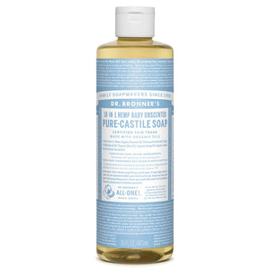 Dr.Bronner's - 18-in-1 Baby Unscented Liquid Castile Soap 16oz