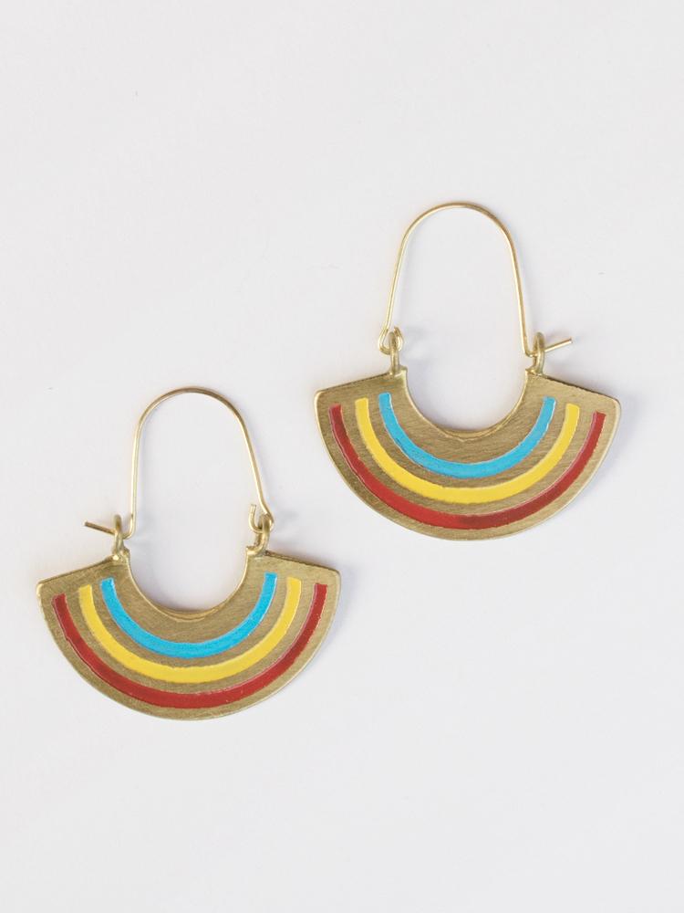 Mata Traders - Petite Rainbow Earrings Multi Color