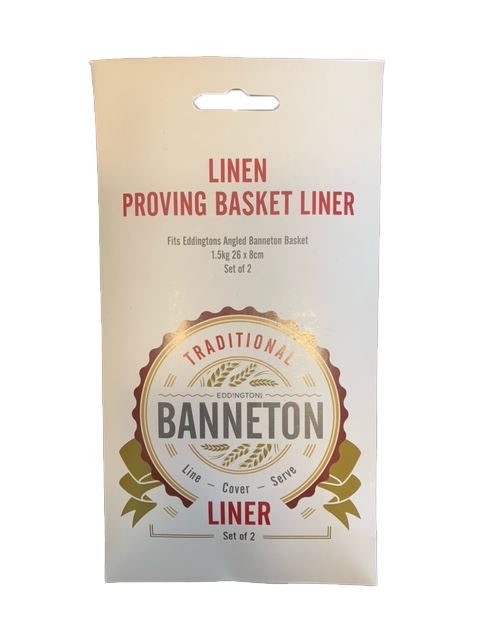 Eddington's Banneton - Linen Proving Basket Liner Angled Round 2 Pack