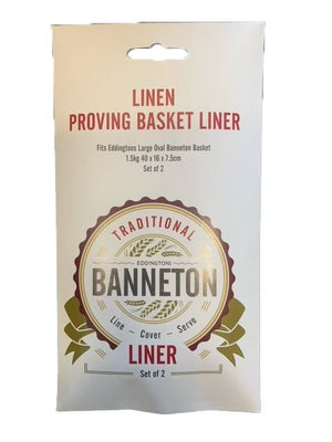 Eddington's Banneton - Linen Proving Basket Liner Large Oval 2 Pack