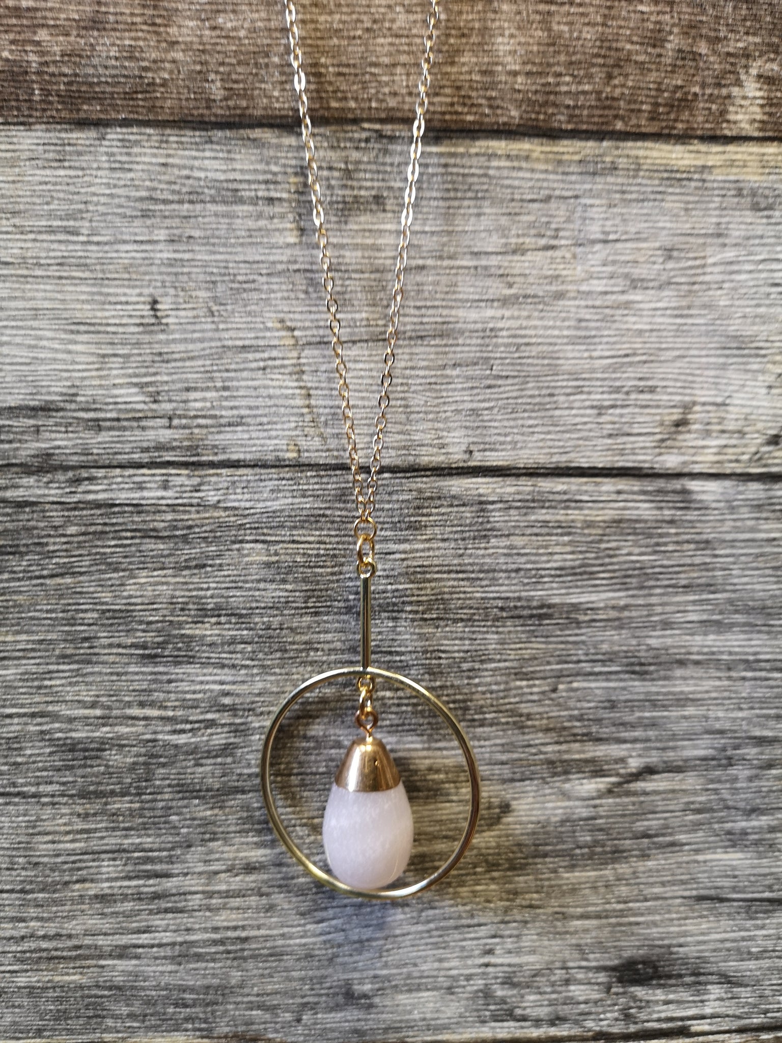 Frug Jewellery - HOOP Drop Semi-Precious Stone Necklace