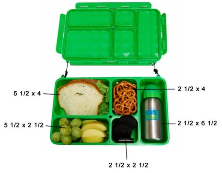 Go Green - 5 Compartment Leak-Proof Food Box Bento Box All Things Being Eco Chilliwack Green