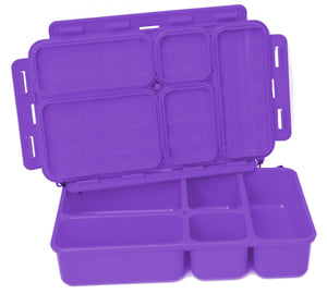 Go Green - 5 Compartment Leak-Proof Food Box Bento Box All Things Being Eco Chilliwack Zero Waste Specialty Store Purple