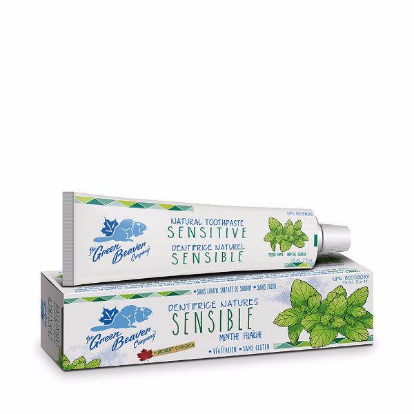 The Green Beaver Company - Natural Toothpaste Sensitive Teeth Fresh Mint