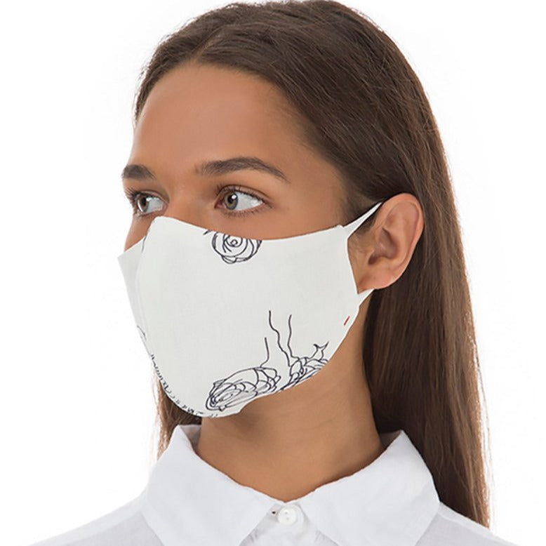 Grizas - Adult Printed 100% Linen Reusable Fabric Face Masks