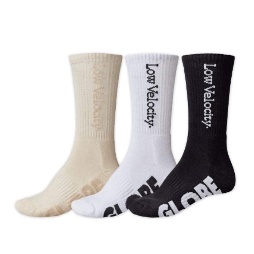GLOBE - Low Velocity Organic Cotton Crew Sock 3 Pack