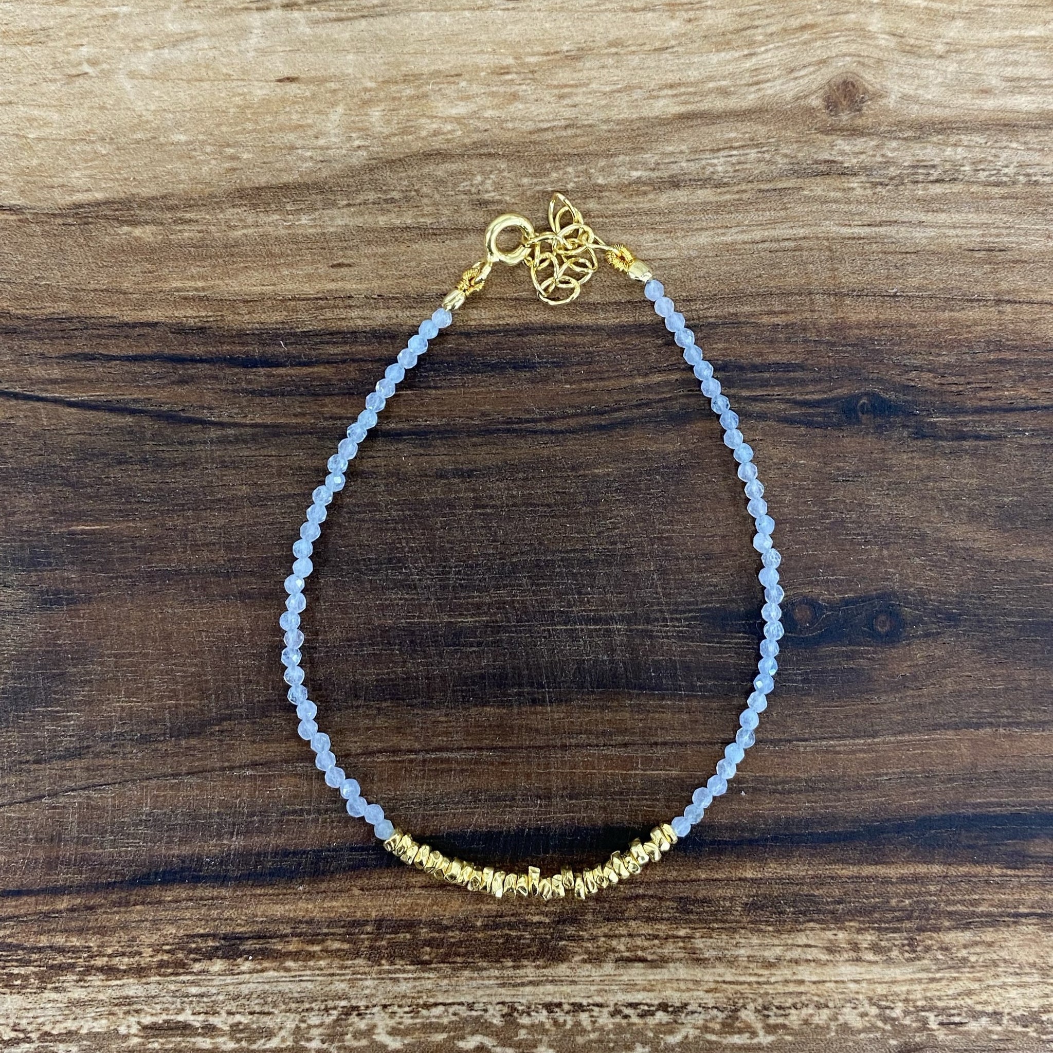 Kala Collection - Gold Beaded Bracelet all things being eco chilliwack fair trade jewelry moonstone