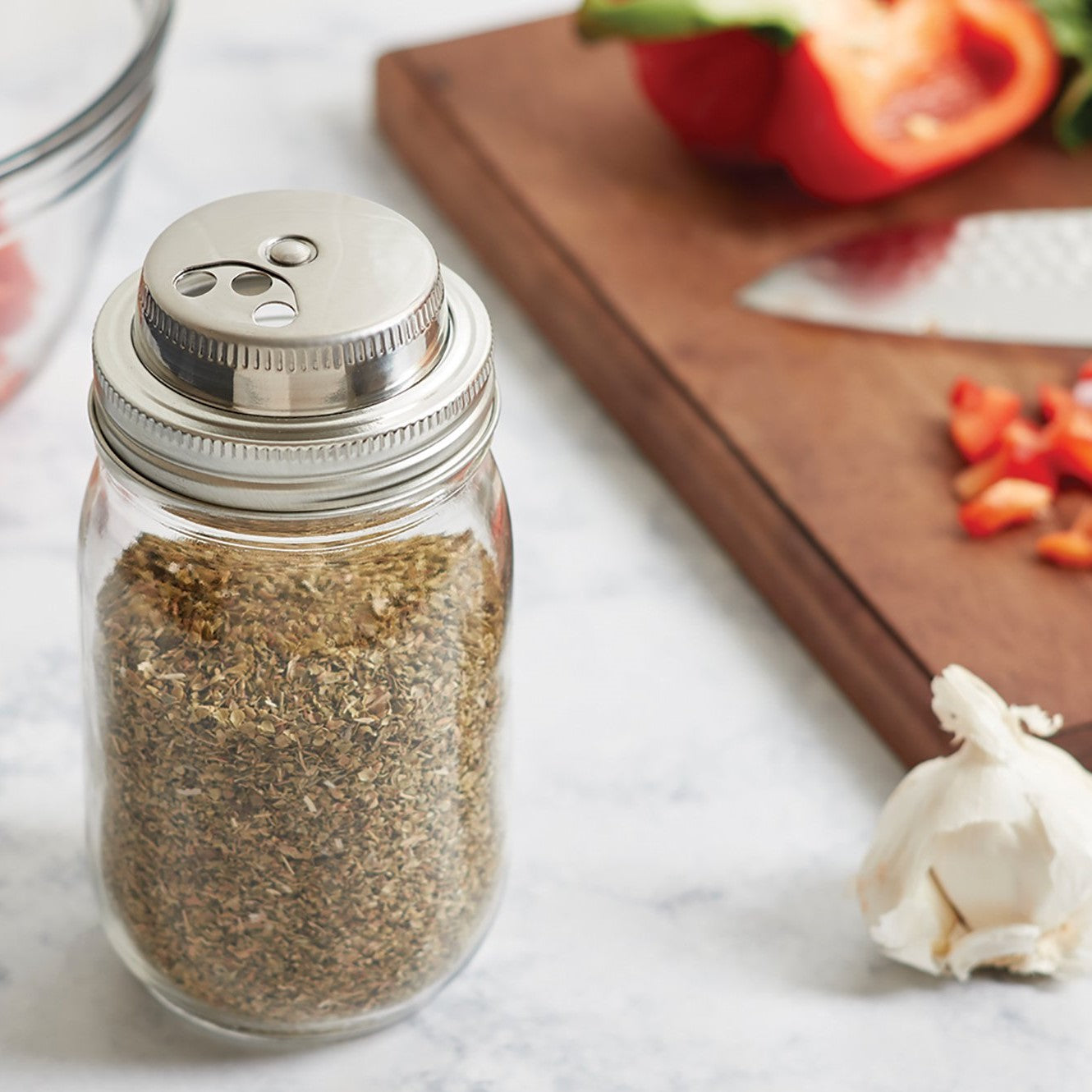 Jarware - Mason Jar Stainless Steel Spice Lid All Things Being Eco Chilliwack