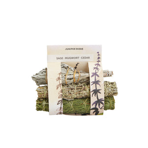 Juniper Ridge - Sage, Mugwort + Cedar Mini Bundle Smudge Sticks