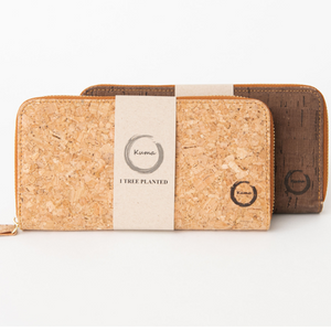 Kuma Eyewear- Cork Clutch Wallet Natural Purses All Things Being Eco