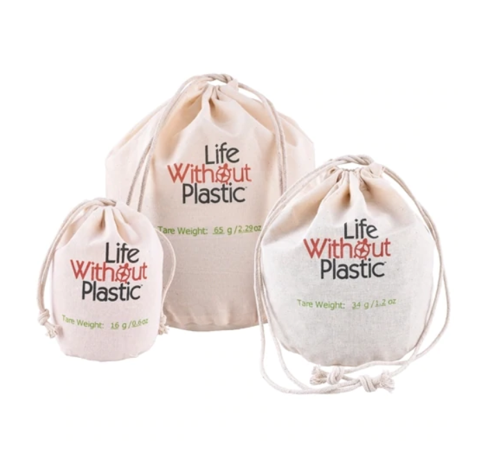 Life Without Plastic - Organic Cotton Flat-Bottom Bulk Bag - Medium All Things Being Eco Chilliwack Zero Waste Since 2008