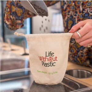 Life Without Plastic - Organic Cotton Flat-Bottom Bulk Bag - Small All Things Being Eco Chilliwack Zero Waste Refillery Store Since 2008 Refill