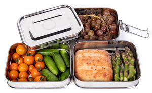 Life Without Waste - Stainless Steel Tiffin Lunchbox All Things Being Eco Chilliwack 3 Layer 