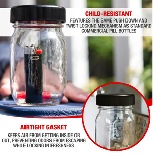 Masontops - Jar Safe Child Resistant Stash Lid 2 Pack All THings Being Eco Chilliwack Mason jar Accessories