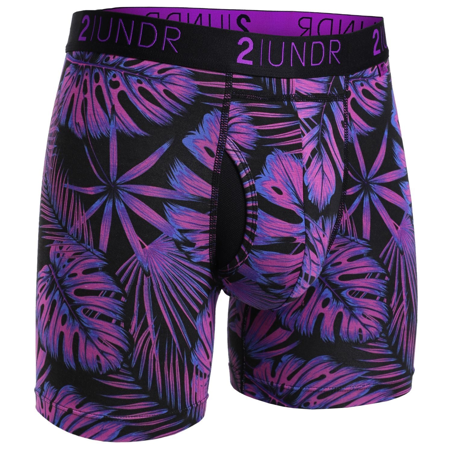 2UNDR - Printed Swing Shift Boxer Ultra Violet  Men's Sustainable Underwear  – All Things Being Eco