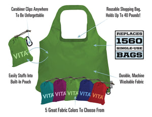 ChicoBag - Vita Large Capacity Reusable Shoulder Tote Bag Single Use Plastic Alternatives All Things Being Eco