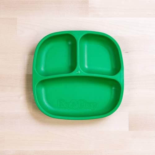 Re-Play Kelly Green Divided Plate