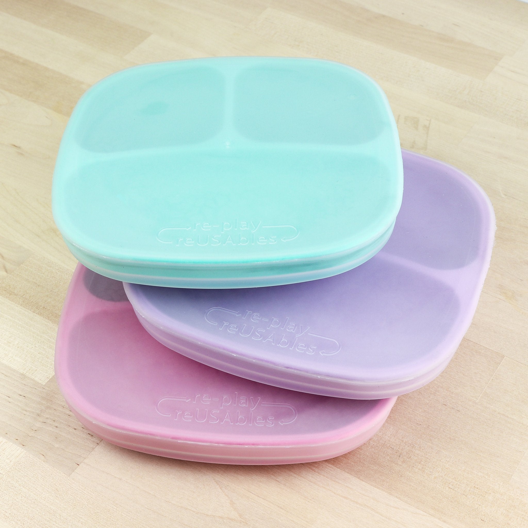 Re-Play - 7" Divided/Flat Plate Silicone Lid Reusable Food Storage All Things Being Eco