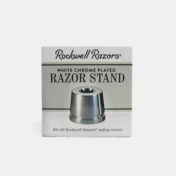Rockwell Razors - White Chrome Razor Stand All Things Being Eco CHilliwack Zero Waste Shaving