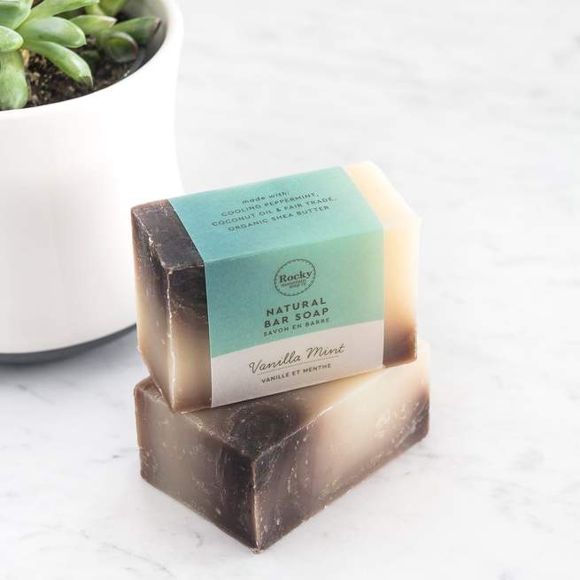 Rocky Mountain Soap Company - Vanilla Mint Soap All Things Being Eco Chilliwack Vegan Bar Soaps