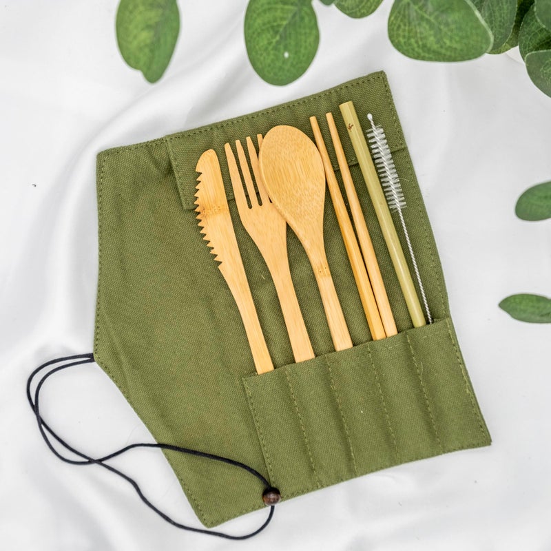 Milieu Market - Bamboo Travel Cutlery Set
