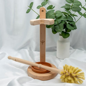 all things being eco - milieu market - bamboo toilet brush - sustainable cleaning 