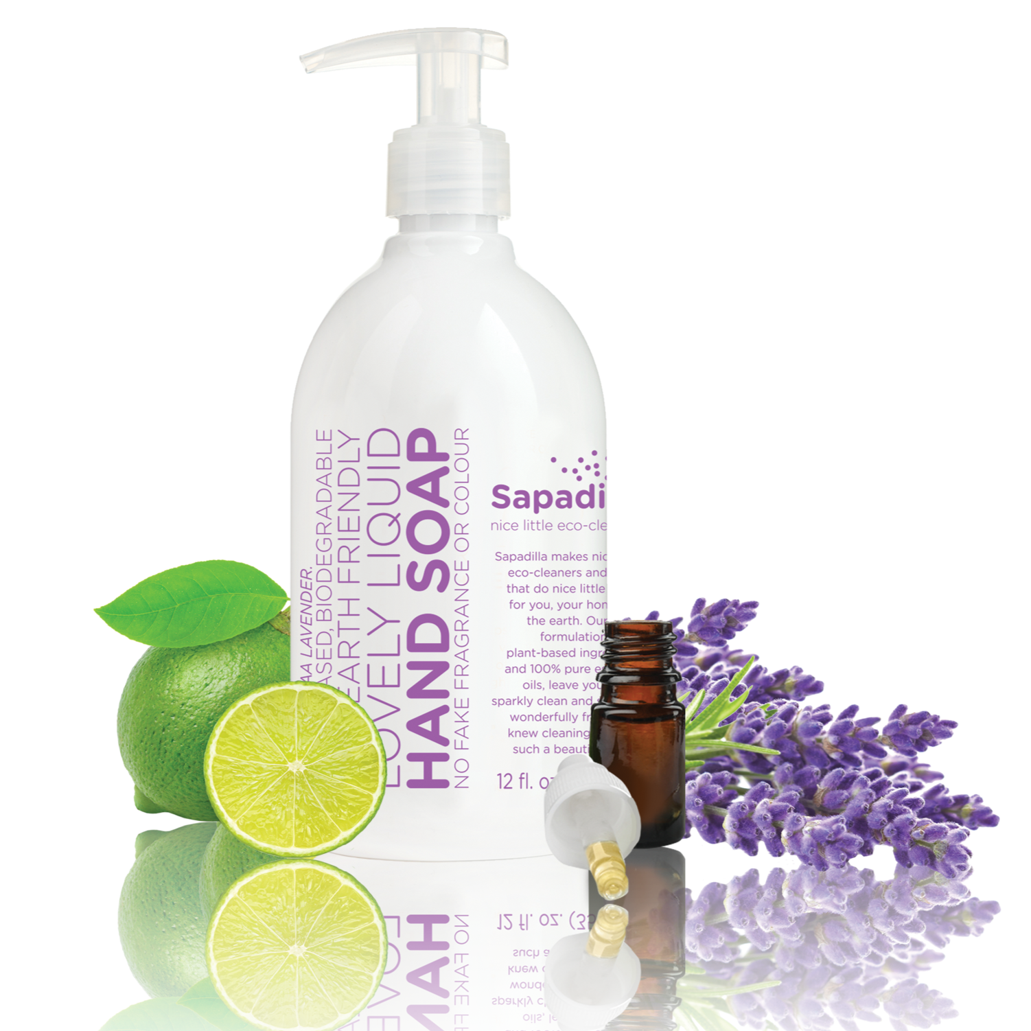 Sapadilla - Liquid Hand Soap Sweet Lavender + Lime All Things Being Eco Chilliwack Zero Waste Refillery