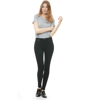 Second Yoga Jeans - Classic Rise Rachel Skinny in Pitch Black