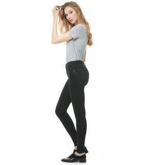 Second Yoga Jeans - Classic Rise Rachel Skinny in Pitch Black