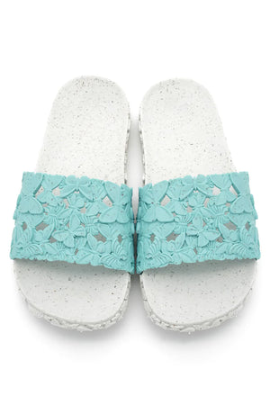 Sunies - Butterfly Slides - Green - all things being eco chilliwack - vegan footwear and accessories