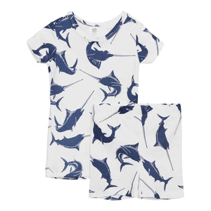 Pink Elephant Organics - Organic Cotton Swordfish Shorts Pajamas all things being eco chilliwack kids clothing store