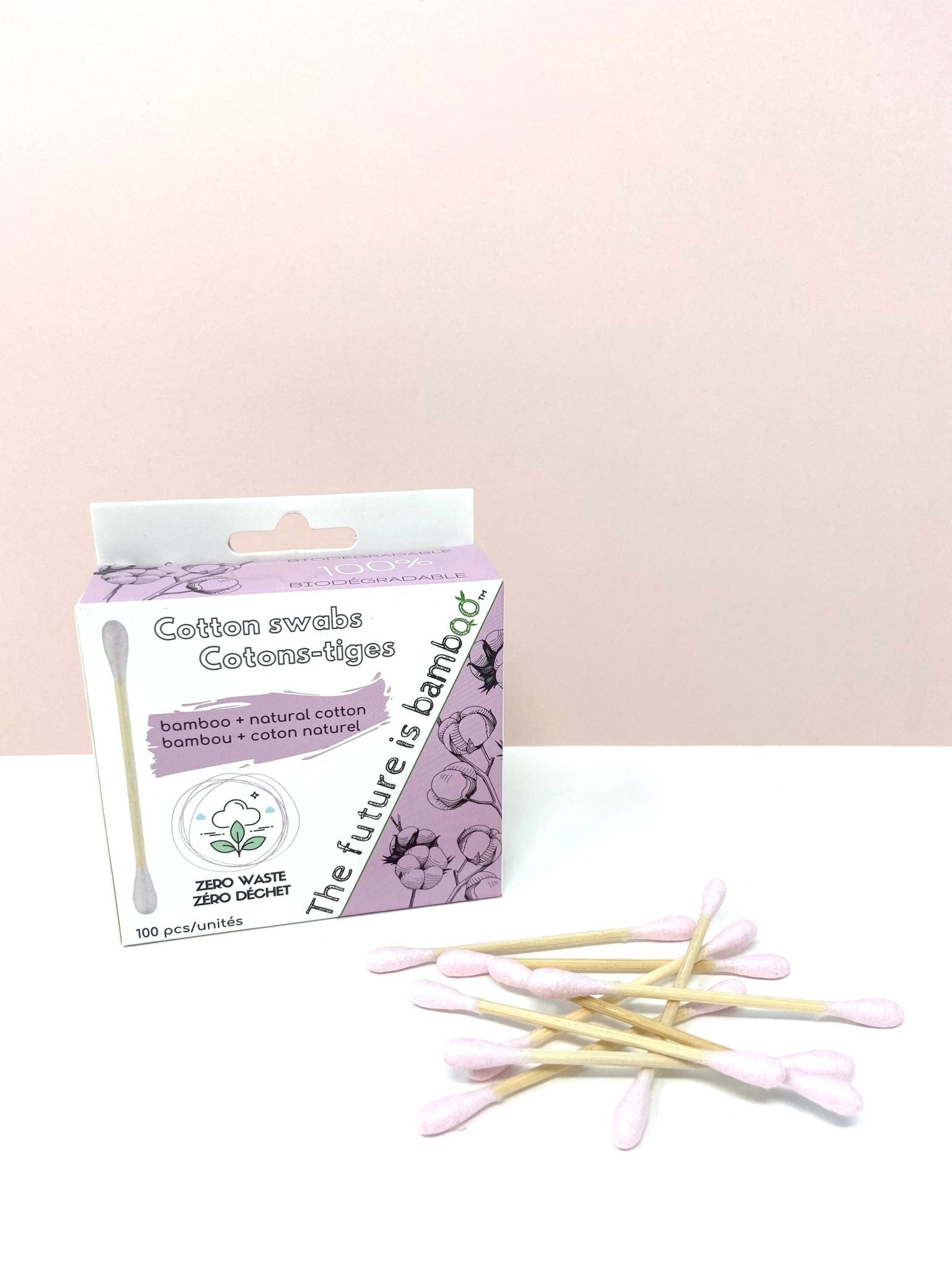 The Future is Bamboo - Bamboo + Organic Cotton Biodegradable Cotton Swabs All Things Being Eco Chilliwack Zero Waste Specialty Store Cruelty Free