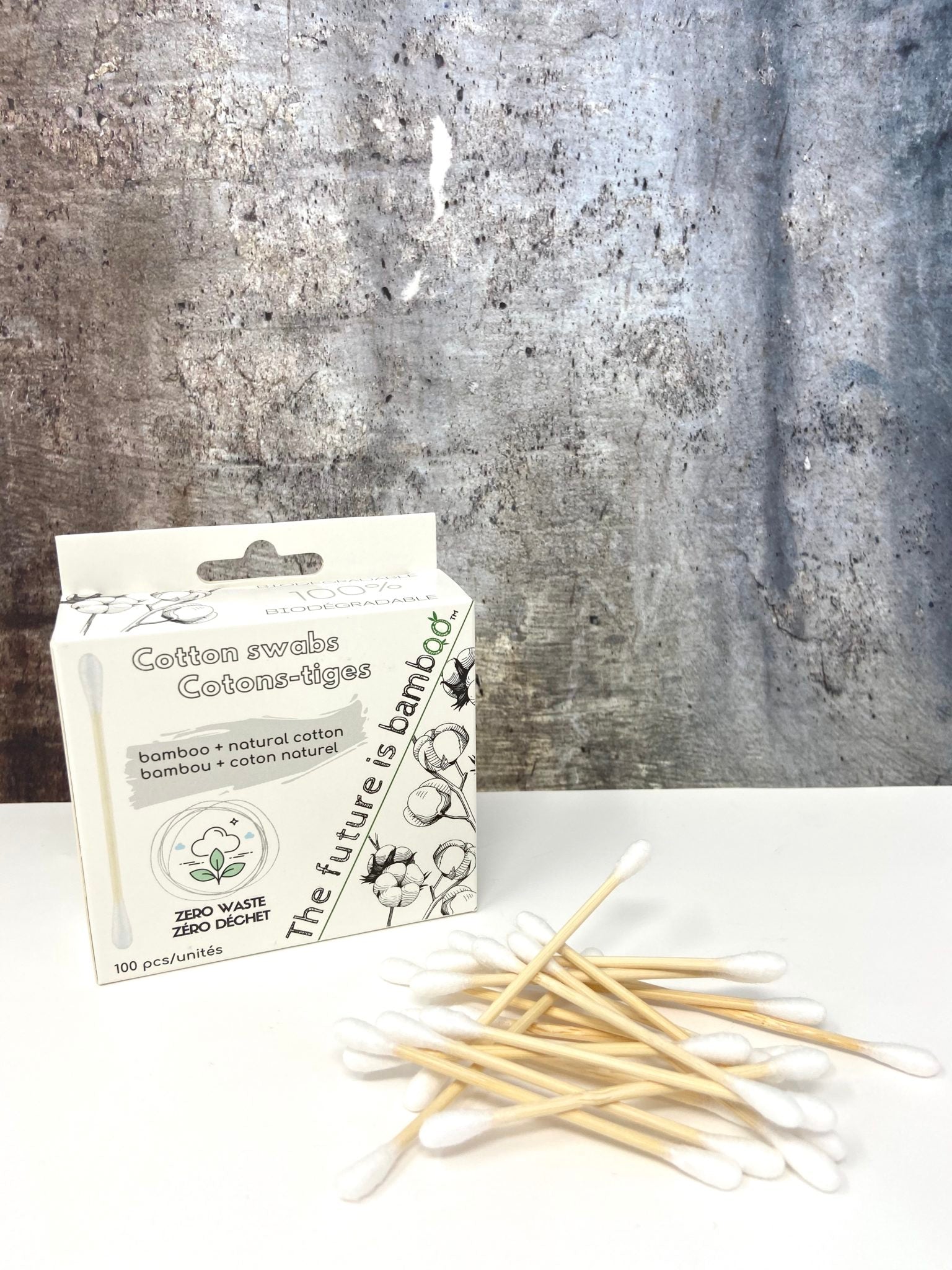 The Future is Bamboo - Bamboo + Organic Cotton Biodegradable Cotton Swabs All Things Being Eco Chilliwack Zero Waste Specialty Store Vegan