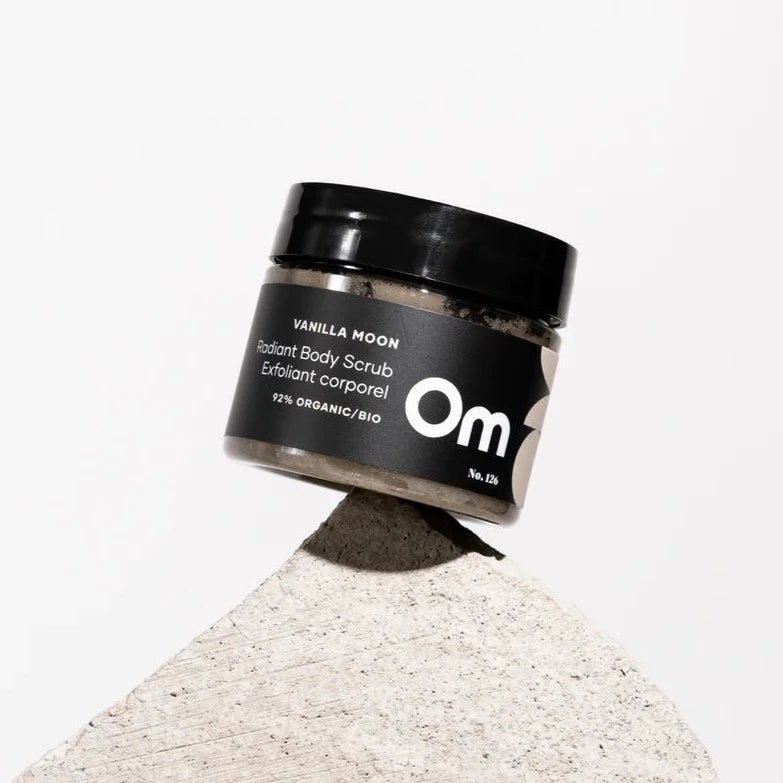 Om - Vanilla Moon Radiant Body Scrub - all things being eco chilliwack - Canadian made vegan and organic skincare - cruelty free