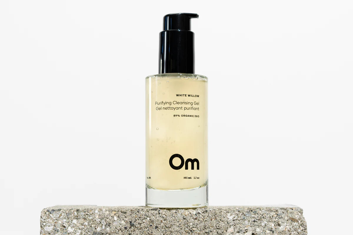 Om - White Willow Purifying Cleansing Gel - all things being eco chilliwack - Canadian made vegan and organic skincare - 105ml full size